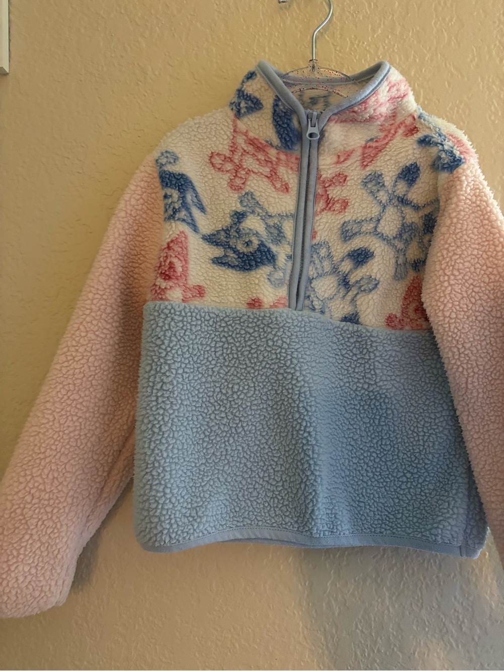 Girl's Colorblock Sherpa Pullover